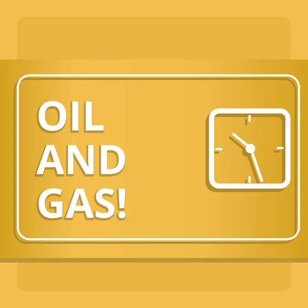 手書きテキストは、石油とガスを書きます。概念の意味探査抽出精製マーケティング石油製品. — ストック写真