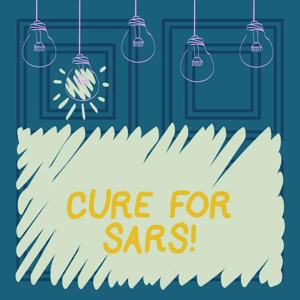 Conceptual hand writing showing Cure For Sars. Business photo showcasing Medical treatment over severe acute respiratory syndrome. — Stock Photo, Image