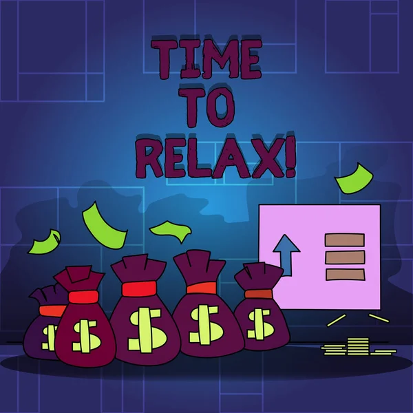 Zeit zum Entspannen. Konzept bedeutet Entspannungsmoment für eine Pause von Arbeit oder Studium Freizeit. — Stockfoto