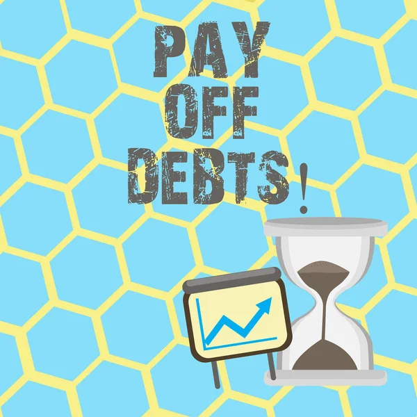 Znak tekstowy Wyświetlono płacić długów. Koncepcyjne zdjęcie płatności na rzecz masz dług kredyty hipoteczne, inwestycje. — Zdjęcie stockowe