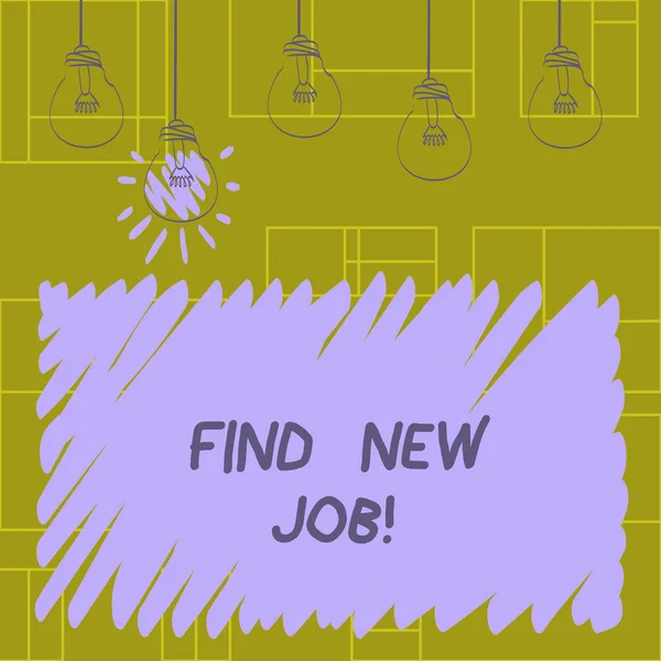 Yeni iş bulmak gösterilen not yazma. Yeni kariyer fırsatları çözüm işsizlik için arama vitrine iş fotoğraf. — Stok fotoğraf