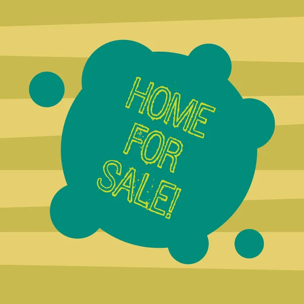 Text sign showing Home For Sale. Conceptual photo House available to be purchased Real estate offering Blank Deformed Color Round Shape with Small Circles Abstract photo.