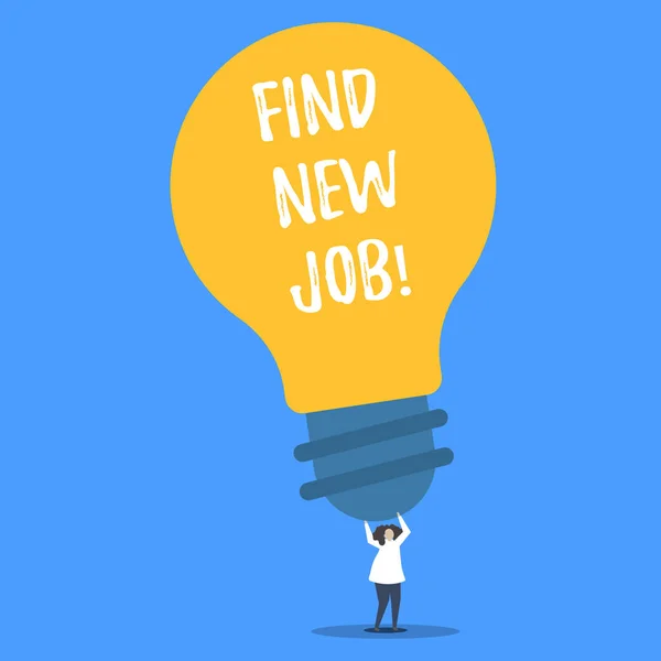 Szöveg írása új állást találni szó. Üzleti koncepció a keresés új karrier-lehetőségeket megoldás a munkanélküliség. — Stock Fotó