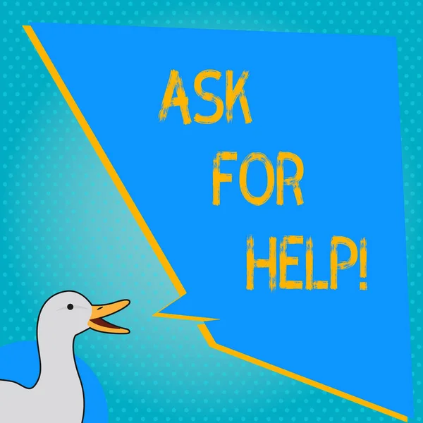 Text rukopisu psaní žádat za pomoci. Pojetí znamená požadavek na podporu pomoci potřebné odborné poradenství. — Stock fotografie