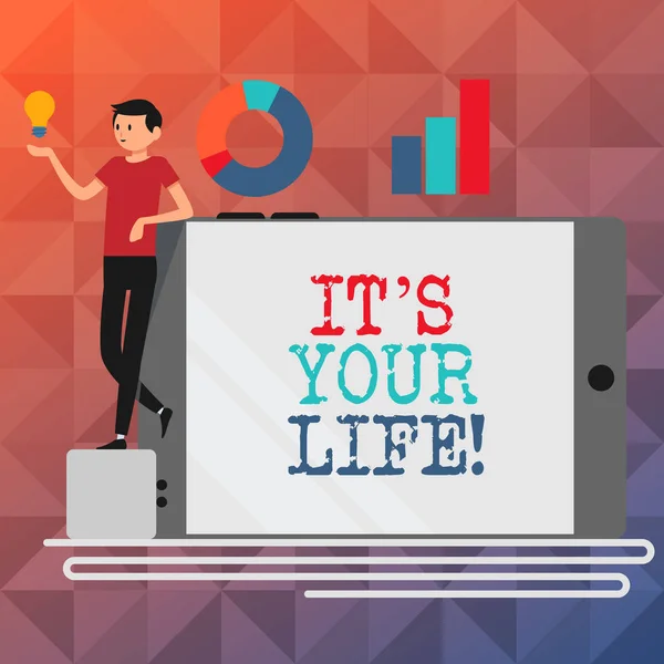 Tanda teks menunjukkan "S Your Life". Foto konseptual Anda dapat membuat keputusan Anda sendiri tentang bagaimana melakukan sesuatu dan hidup . — Stok Foto
