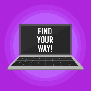 Kavramsal el yazma Your Way bul gösterilen. İş fotoğraf metin bakmak için demonstratingal yön amaç yolu hedeflere ulaşmak için.