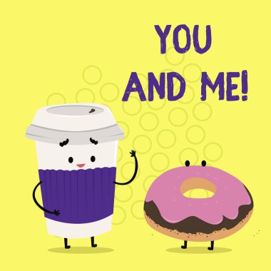 Sana ve bana kavramsal fotoğraf çift ilişki gösterilen metin işaret Expressing roanalysistic duygular uzlaşma.