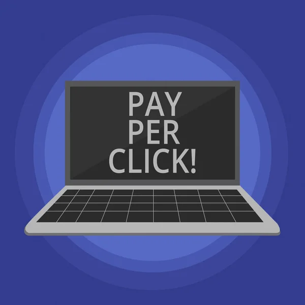 Text sign showing Pay Per Click. Conceptual photo Internet Advertising Model Search Engine marketing Strategy. — Stock Photo, Image
