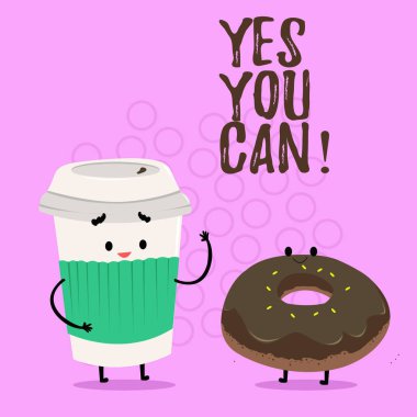 Evet sen yapabilirsin pozitifliği teşvik ikna cesaret güven korumak anlamına gelir kavramı yazma el yazısı metin.