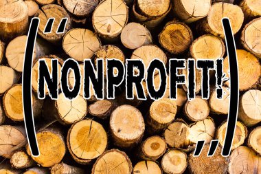 El yazısı metin Nonprofit. Executor ahşap arka plan vintage ahşap vahşi mesaj fikirler niyetli düşünceler için gelirleri elde edebilirim faaliyetleri anlam kavramı.