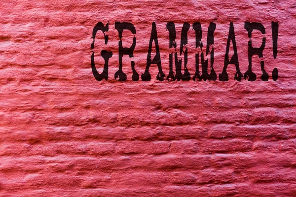 Konceptuella hand skriva visar grammatik. Företag foto text System och struktur av en språk korrekt korrekt skriva regler tegelvägg konst som Graffiti motiverande samtal skriftligt på väggen. — Stockfoto