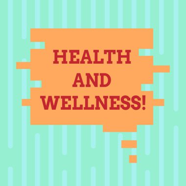 Word metin sağlık ve Wellness yazma. Sağlıklı gıda egzersiz içecek su boş renk konuşma balonu sunu reklamlar için bulmaca parça şekli fotoğrafta iyi durumda olduğu için iş kavramı.