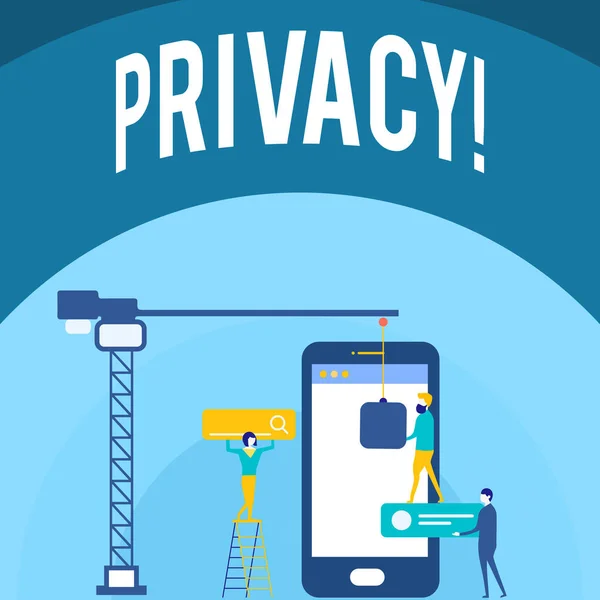 Handgeschreven tekst schrijven van Privacy. Concept, wat betekent dat recht op demonstratingal zaken en informatie als een geheim houden. — Stockfoto