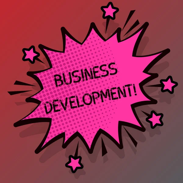 Scrittura concettuale a mano che mostra lo sviluppo del business. Business photo showcase Sviluppare e implementare le opportunità di crescita dell'organizzazione . — Foto Stock