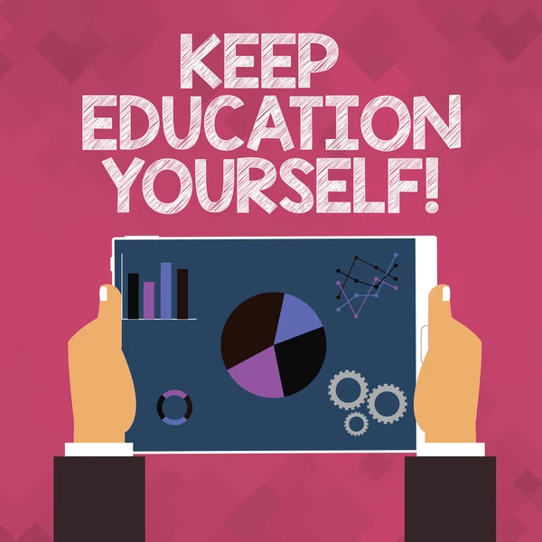 Текстовый знак "Keep Education Yourself". Концептуальные фото никогда не перестают учиться быть лучше Улучшить поощрение . — стоковое фото