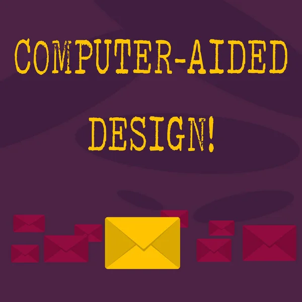 Konceptuella hand skriva visar Computer Aided Design. Business foto text Cad industriell design med hjälp av elektroniska enheter. — Stockfoto