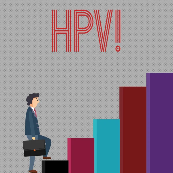 Hpv. iş fotoğraf Huanalysis Papilloma virüsü enfeksiyonu cinsel yolla bulaşan hastalık hastalık vitrine gösterilen not yazma. — Stok fotoğraf