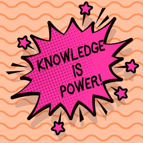 Escritura de palabras El conocimiento es poder. Concepto de negocio para el aprendizaje le dará ventaja sobre los demás . — Foto de Stock