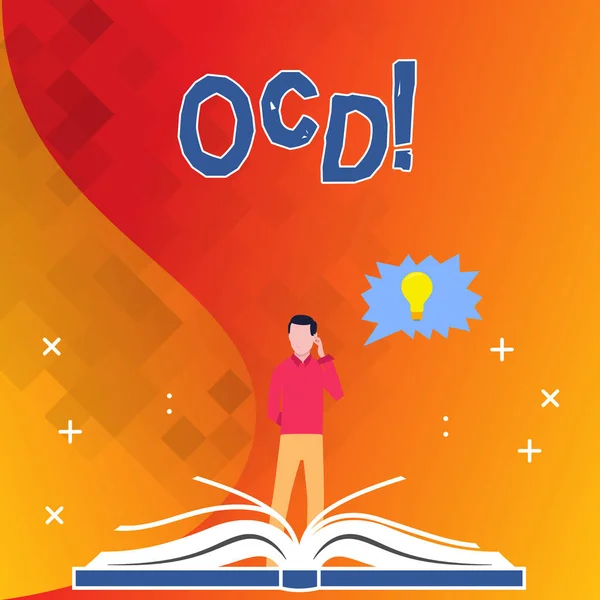Текстовый знак, показывающий Окда. Концептуальное фото Обсессивно-компульсивное расстройство Психологическая болезнь Медицинское состояние . — стоковое фото
