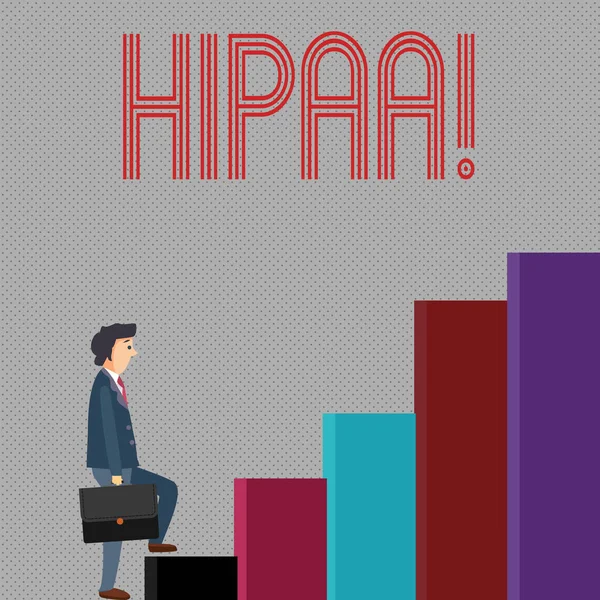 HIPAA gösterilen not yazma. Durum sigorta taşınabilirlik ve Accountability Act vitrine iş fotoğraf. — Stok fotoğraf