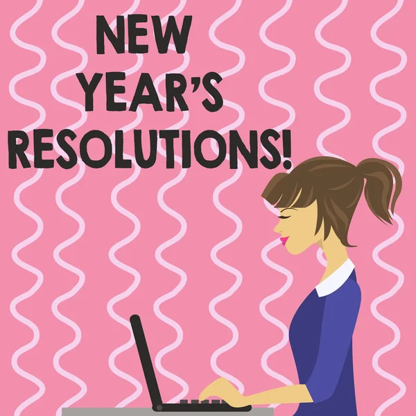 Text sign showing New Year S Resolutions. Conceptual photo Goals Objectives Targets Decisions for next 365 days. — Stock Photo, Image
