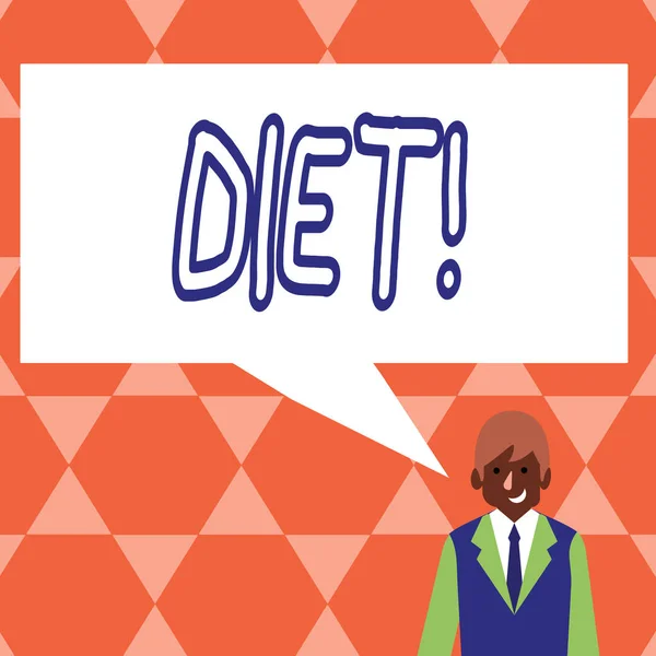 Manuscrito texto Dieta. Conceito significado Dietistas criar planos de refeição para adotar e manter uma alimentação saudável . — Fotografia de Stock