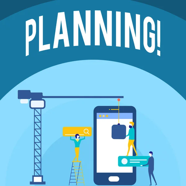 Escrever textos Planejar. Conceito significado Definir estratégias para alcançar um objetivo Processo de elaboração de planos . — Fotografia de Stock
