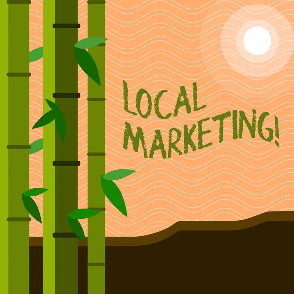 Tekst teken weergegeven: lokale Marketing. Conceptuele foto regionale reclame commerciële lokaal aankondigingen. — Stockfoto