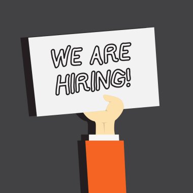 Kavramsal el vardır işe gösterilen yazma. Vitrine yetenek avcılık iş pozisyon istedim işgücü insan kaynakları işe alım iş fotoğraf.