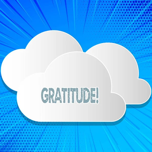 Parola che scrive testo Gratitudine. Business concept for Quality of being thankful Apprezzamento Ringraziamento Riconoscimento . — Foto Stock