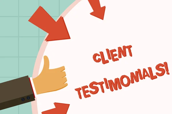 Text sign showing Client Testimonials. Conceptual photo Customer ...