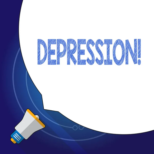 Tanda teks menunjukkan Depresi. Konseptual foto Bekerja stres dengan malam tanpa tidur memiliki gangguan kecemasan . — Stok Foto