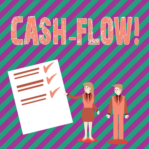 Fogalmi kézi írás, Cash-Flow mutató. Üzleti fénykép szöveg virtuális mozgását a pénz, a cég pénzügyi osztályának statisztika. — Stock Fotó