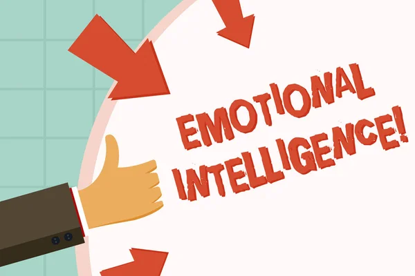 Szöveg jel mutatja az érzelmi intelligencia. Fogalmi fénykép kapacitás ellenőrzése, és ne feledje, az érzelmek demonstratingal. — Stock Fotó