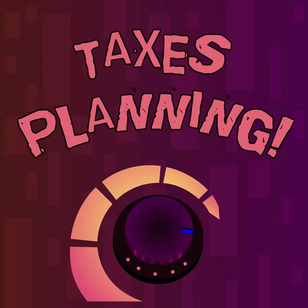 Handschrift Text Schreiben Steuerplanung. Konzept für Finanzplanung Steuern Unternehmen Zahlungen vorbereitet. — Stockfoto