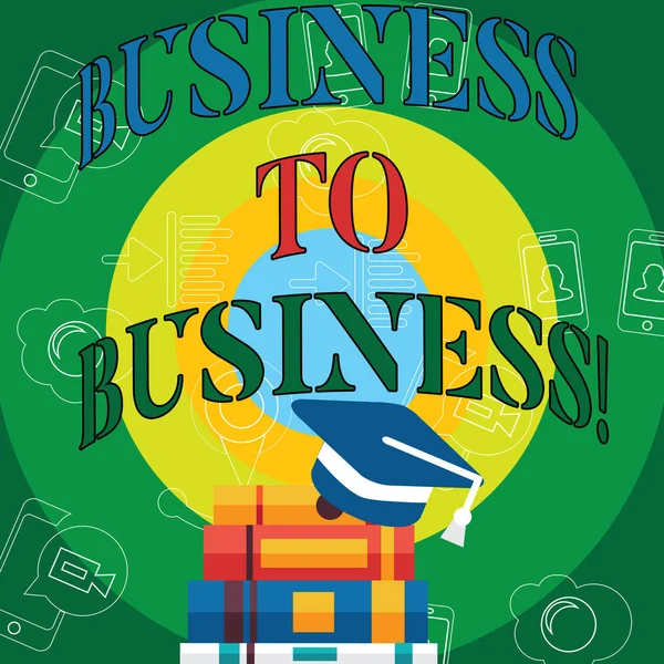 Scrittura concettuale a mano che mostra Business To Business. Business photo text Terra di lavoro businessanalysis occupato lavoro duro smettere di giocare . — Foto Stock