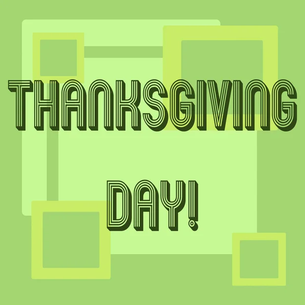 Texto manuscrito Día de Acción de Gracias. Concepto significado Celebrar gratitud gratitud Noviembre día festivo . — Foto de Stock