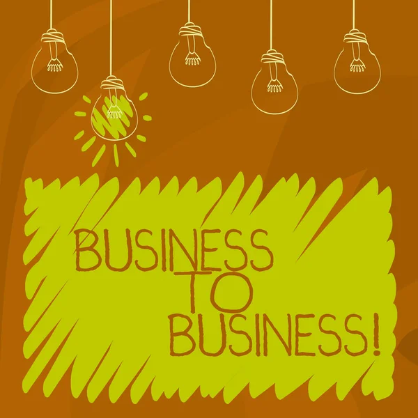 Conceptuele hand schrijven weergegeven: Business To Business. Zakelijke foto presentatie werken grond businessanalysis drukke werken hard stop afspelen. — Stockfoto