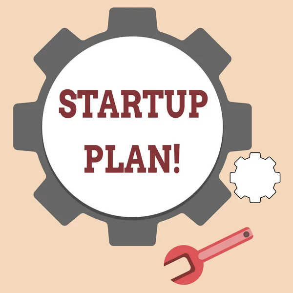 Handgeschreven tekst schrijven Startup Plan. Wat betekent ontwikkeling begint met plannen voor nieuw concept ontstaan bedrijven. — Stockfoto