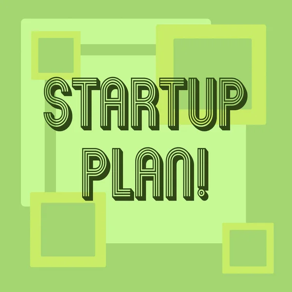 Handgeschreven tekst Startup Plan. Wat betekent ontwikkeling begint met plannen voor nieuw concept ontstaan bedrijven. — Stockfoto