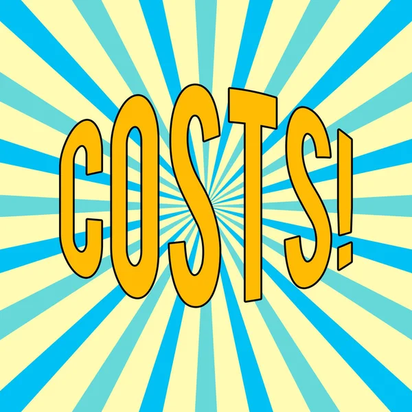 A kézírás szöveg költségek. Koncepció, azaz pénzügyi osztály showcase-a teljes termelési számítás. — Stock Fotó