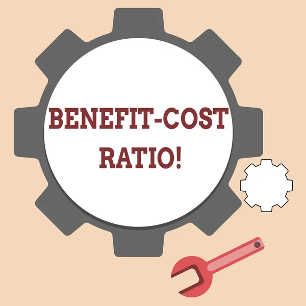Handwriting text writing Benefit Cost Ratio. Concept meaning Relationship between the costs and benefits of project.