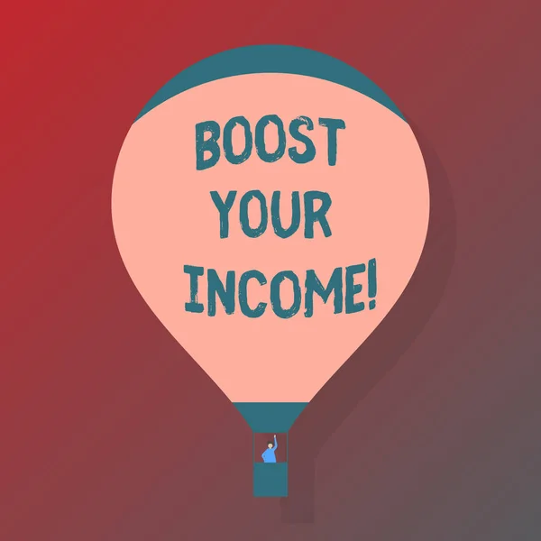 Handschriftliche Texte steigern Ihr Einkommen. Konzept zur Verbesserung der Bezahlung freiberuflicher Teilzeitbeschäftigter. — Stockfoto