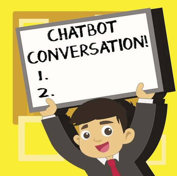 Handwriting text writing Chatbot Conversation. Concept meaning Chatting with virtual assistant artificial intelligence.