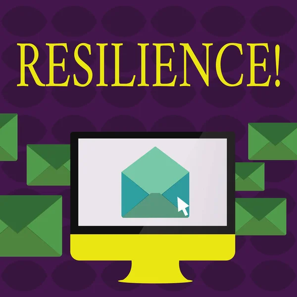 Segno di testo che mostra Resilienza. Foto concettuale Capacità di recuperare rapidamente dalle difficoltà Persistenza . — Foto Stock