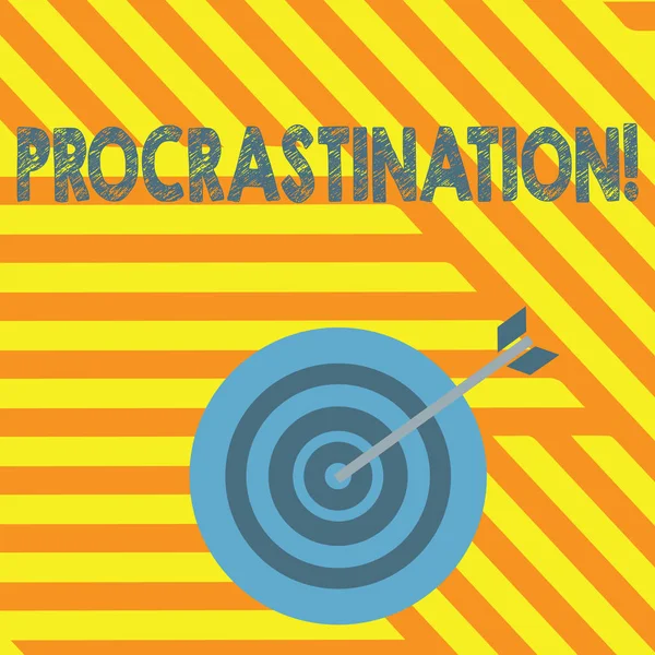 Escrita à mão escrita de texto Procrastination. Conceito que significa Atraso ou Adiar algo chato . — Fotografia de Stock