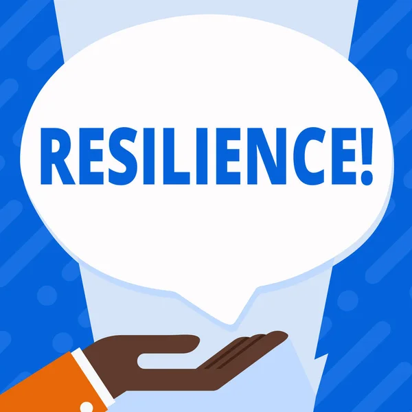 Parola scrittura testo Resilienza. Concetto di business per la capacità di recuperare rapidamente dalle difficoltà Persistenza . — Foto Stock