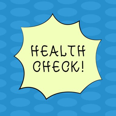 Word metin yazma sağlık kontrolü. İş kavramı tıbbi muayene tanı hastalıkları boş renk patlama patlama çığlık konuşma balonu fotoğraf için promosyon reklamları engellemek testler için.