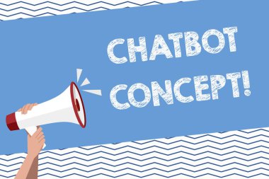 Kavramsal el sohbet etmek kavramı gösterilen yazma. İş fotoğraf metin Sanal Yardımcısı yapay zeka çevrimiçi yardım.