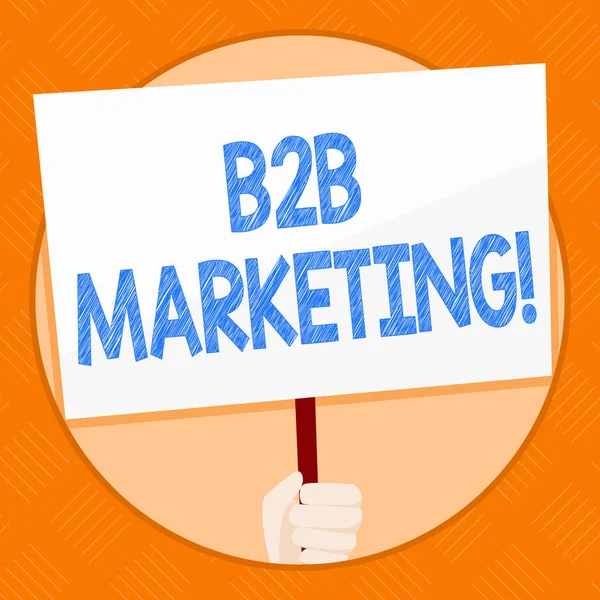 Εννοιολογική χέρι γραφή δείχνει B2b Marketing. Επαγγελματίες φωτογραφία προβάλλοντας επιχειρήσεων εμπορικών συναλλαγών ηλεκτρονικού εμπορίου. — Φωτογραφία Αρχείου
